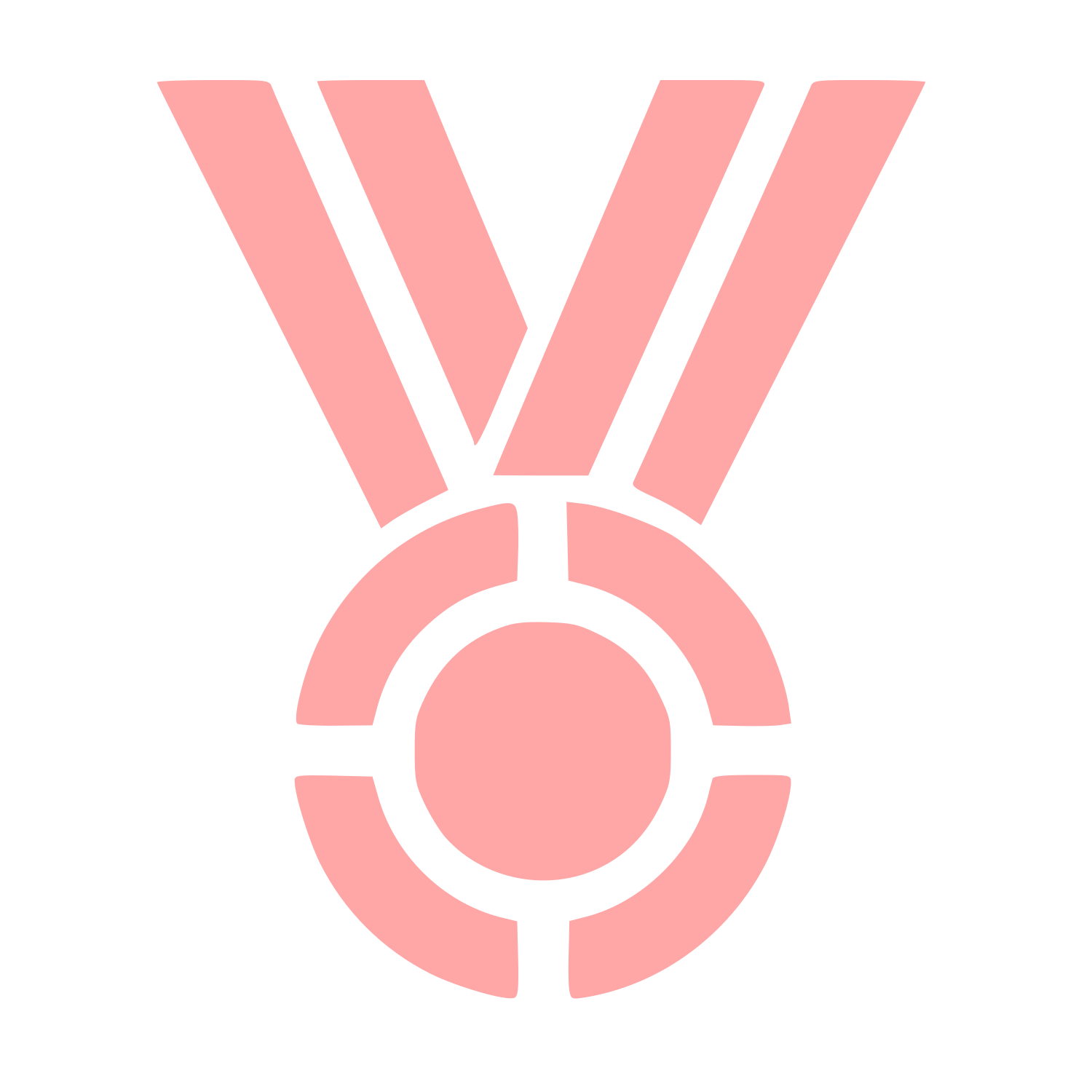 Bold Geometric Medal Logo #ffa6a6