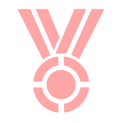 Bold Geometric Medal Logo #ffa6a6