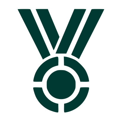 Bold Geometric Medal Logo #003932