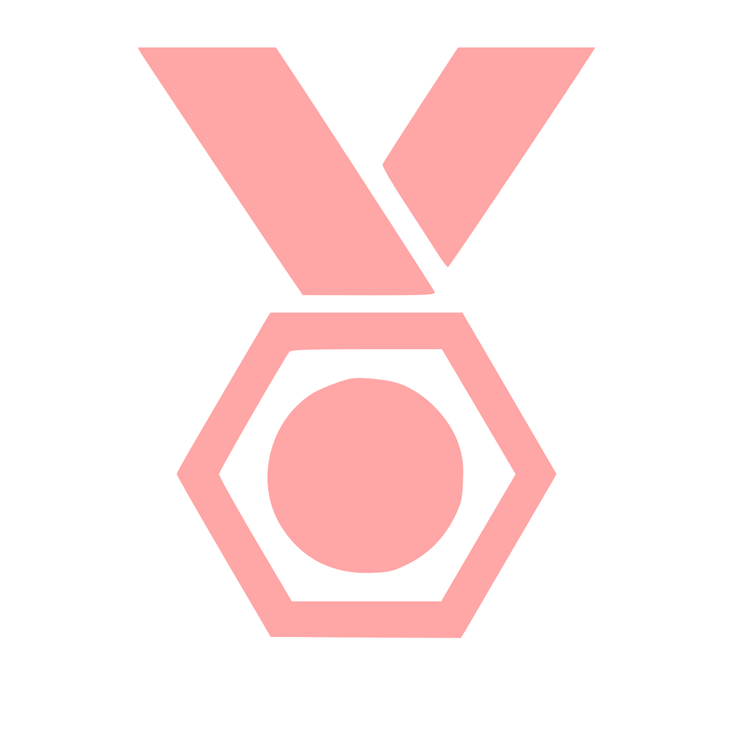 Bold Geometric Medal Logo #ffa6a6