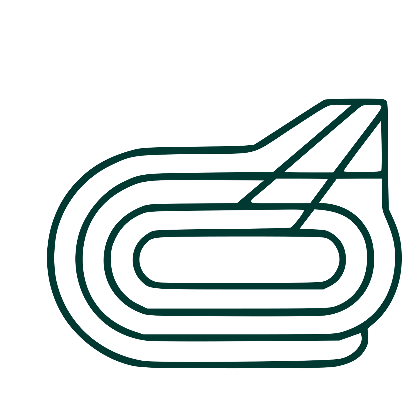 Monoline Racing Track Logo #003932