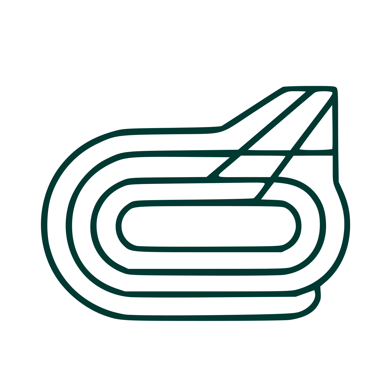 Monoline Racing Track Logo #003932
