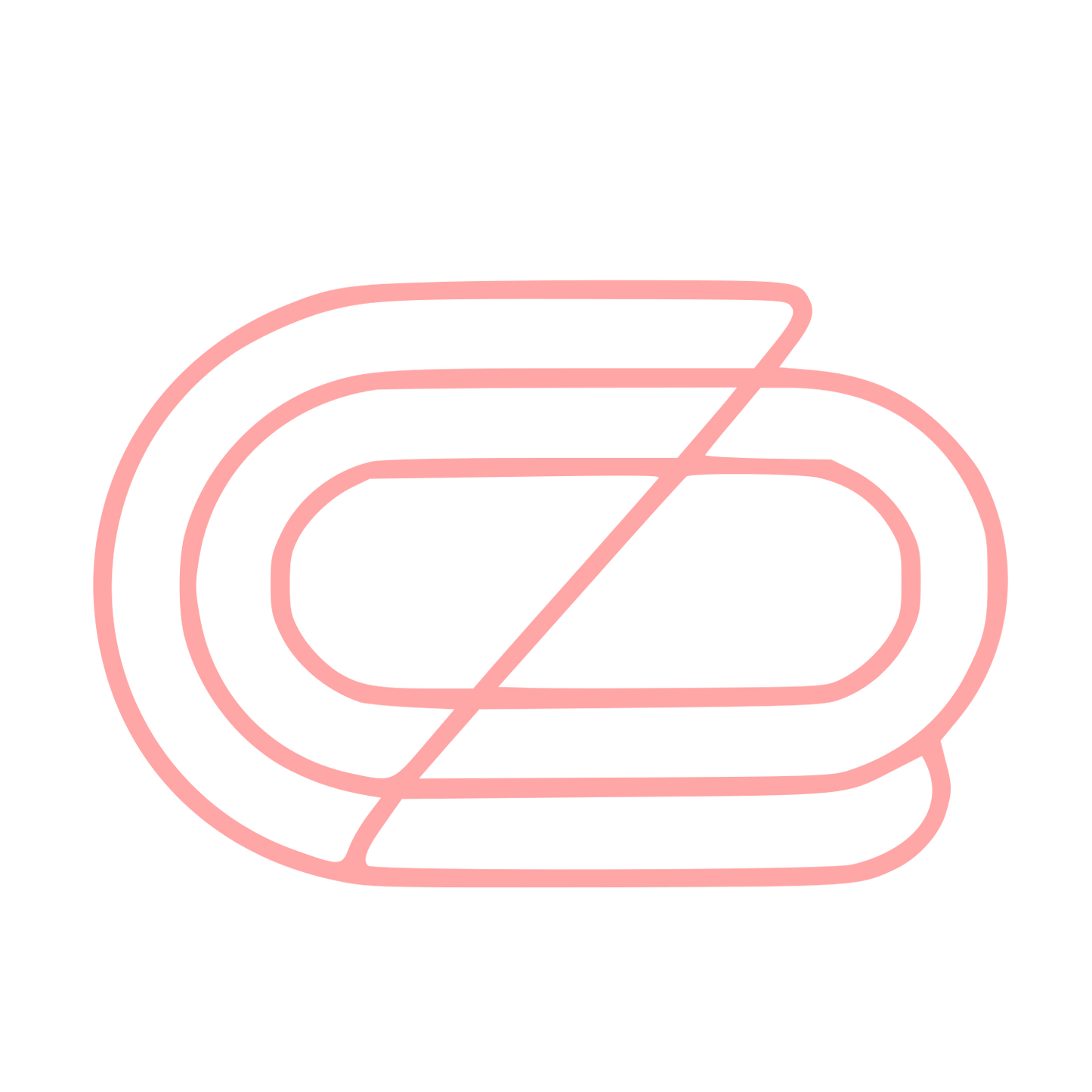 Monoline Oval Track Logo #ffa6a6