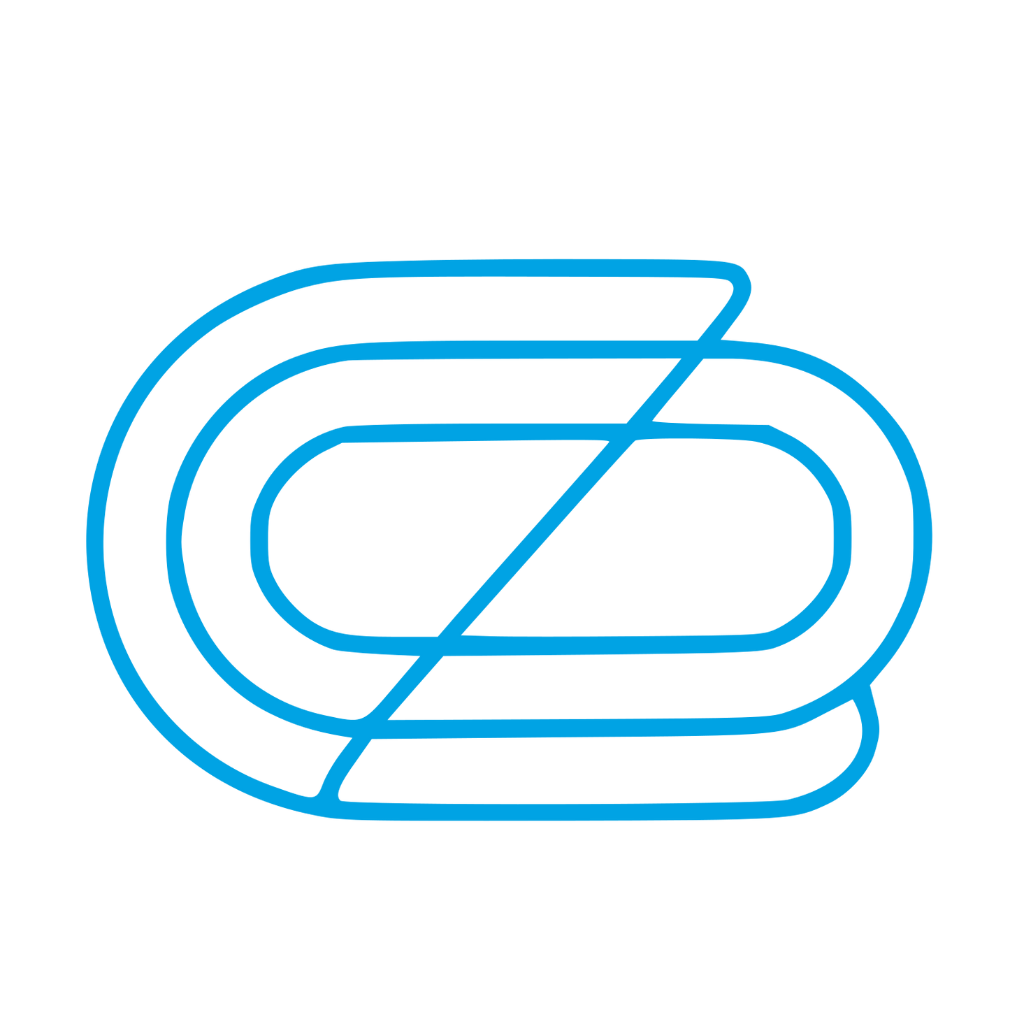 Monoline Oval Track Logo #00a3e4