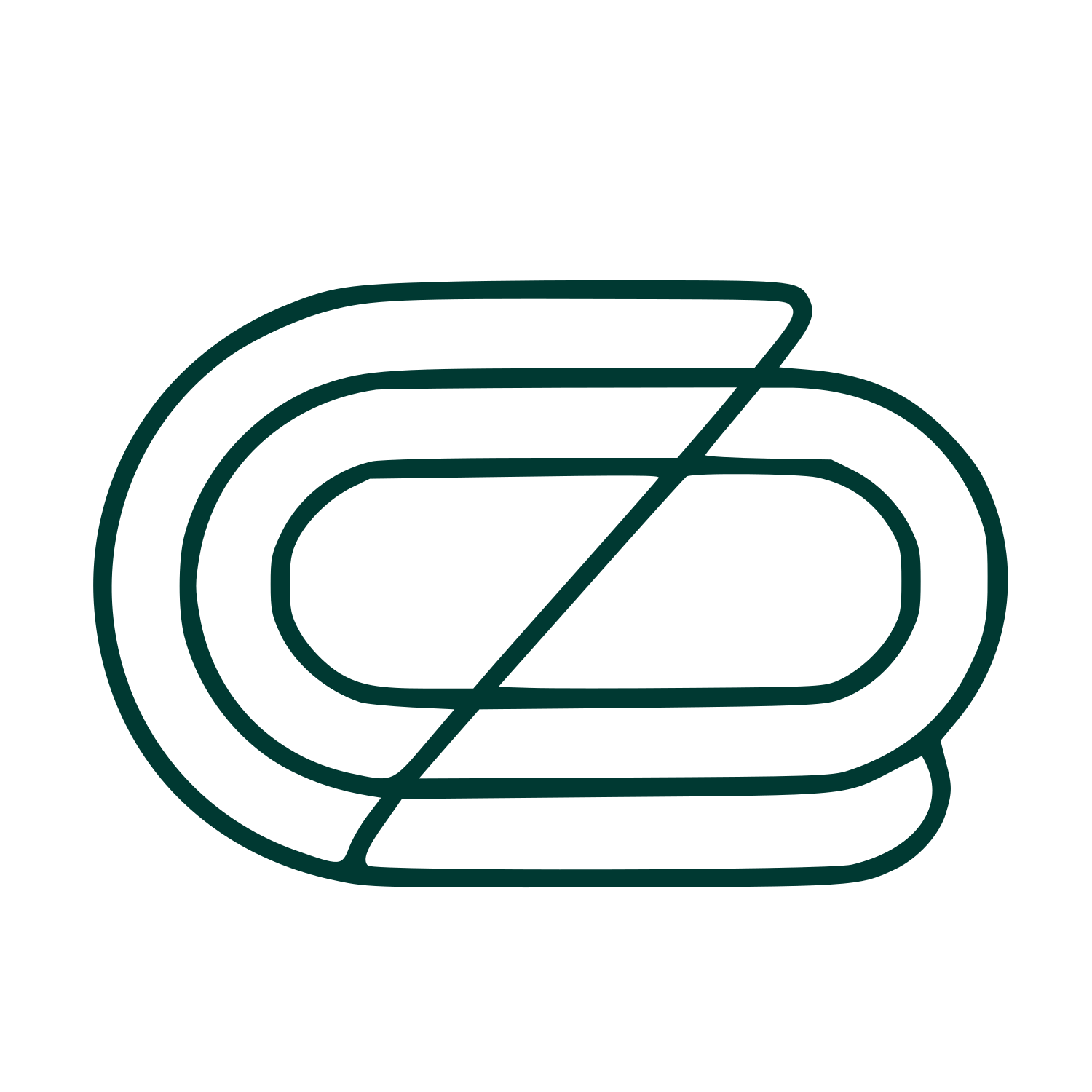 Monoline Oval Track Logo #003932