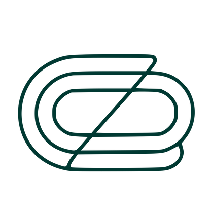 Monoline Oval Track Logo #003932