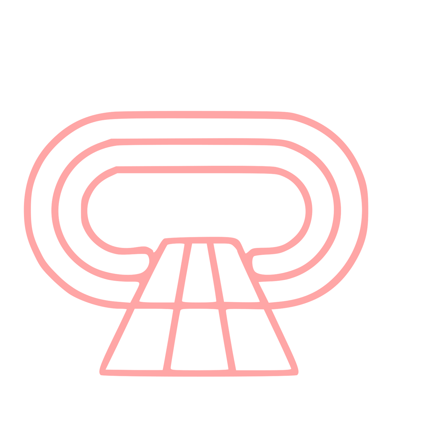 Monoline Running Track Logo #ffa6a6