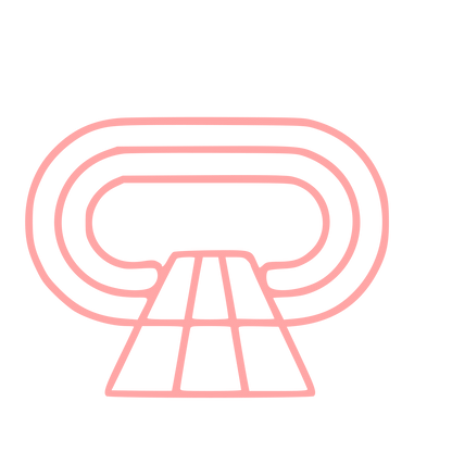 Monoline Running Track Logo #ffa6a6