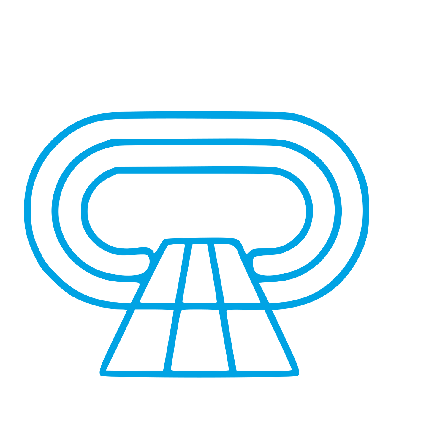 Monoline Running Track Logo #00a3e4