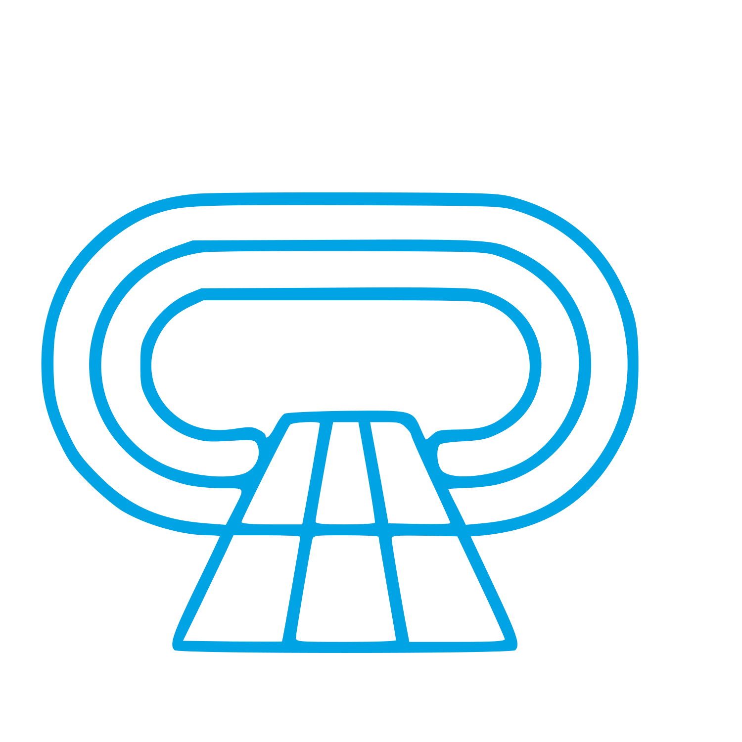 Monoline Running Track Logo #00a3e4