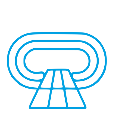 Monoline Running Track Logo #00a3e4