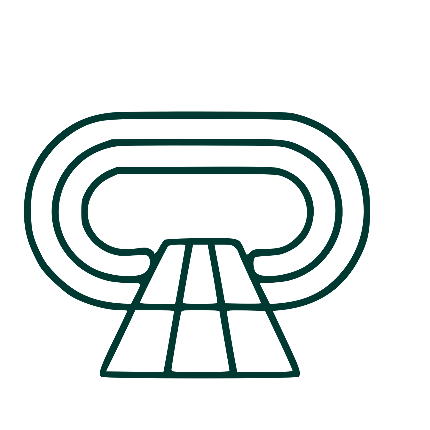 Monoline Running Track Logo #003932