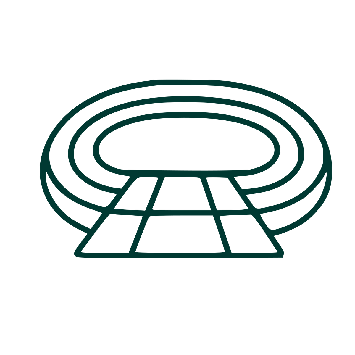 Monoline Stadium Track Logo #003932