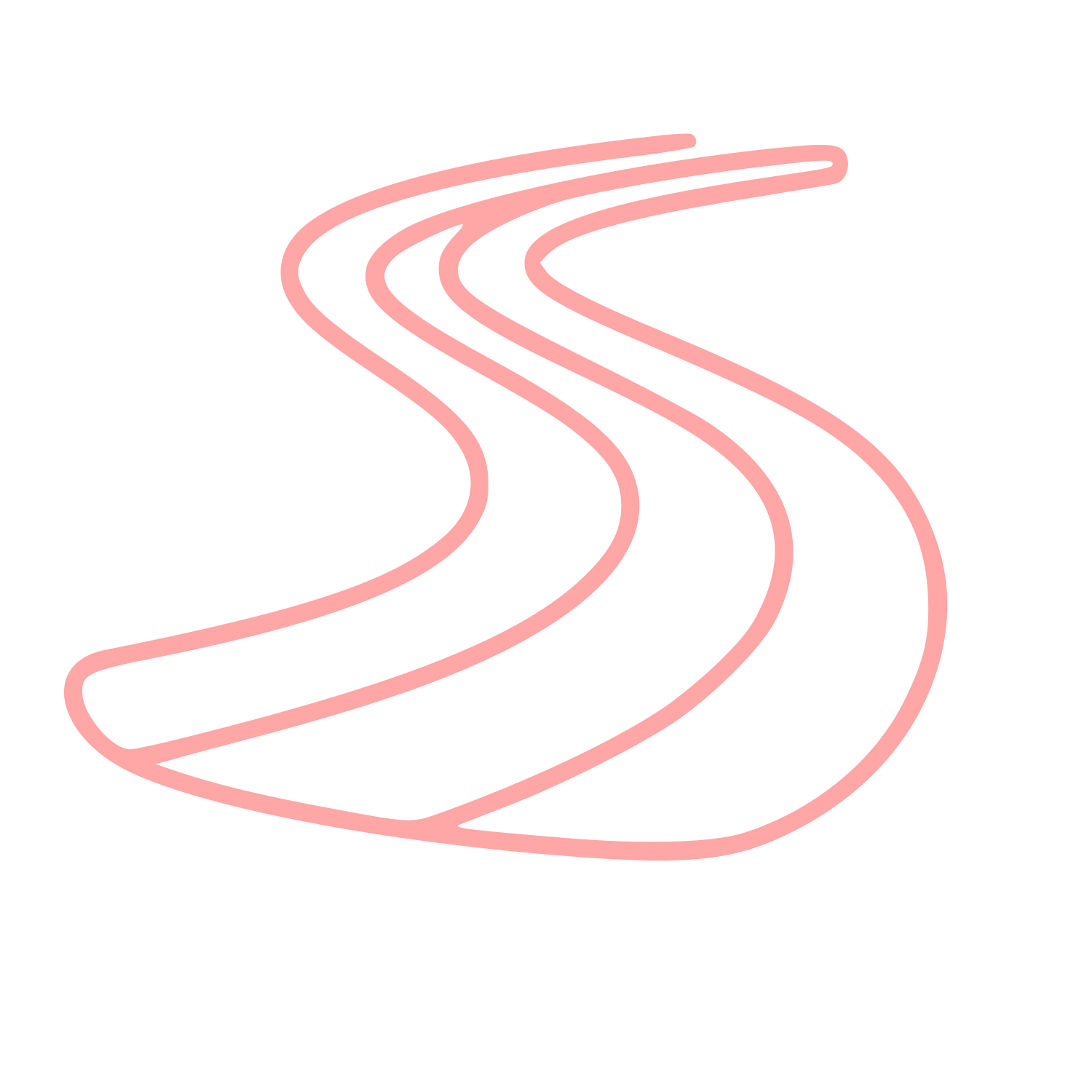 Winding Road Track Logo #ffa6a6