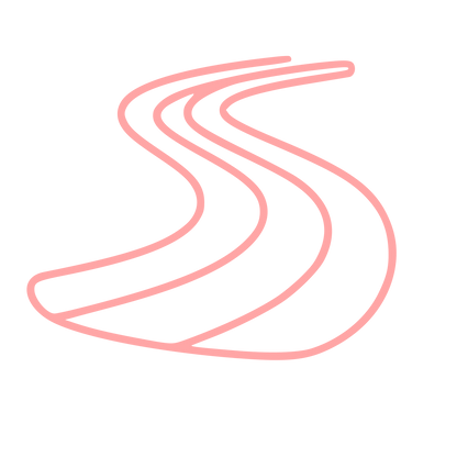 Winding Road Track Logo #ffa6a6