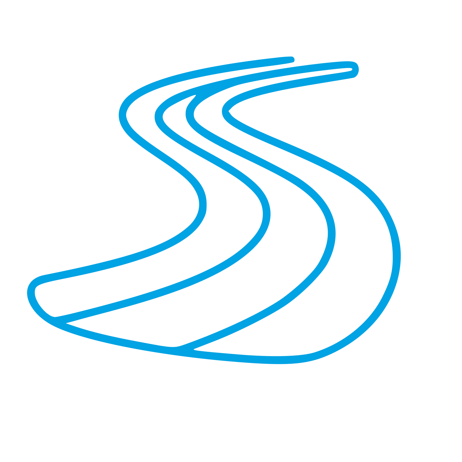 Winding Road Track Logo #00a3e4