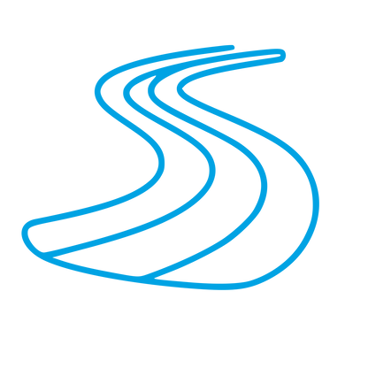Winding Road Track Logo #00a3e4