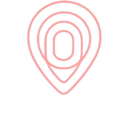 Monoline Map Pin Logo #ffa6a6