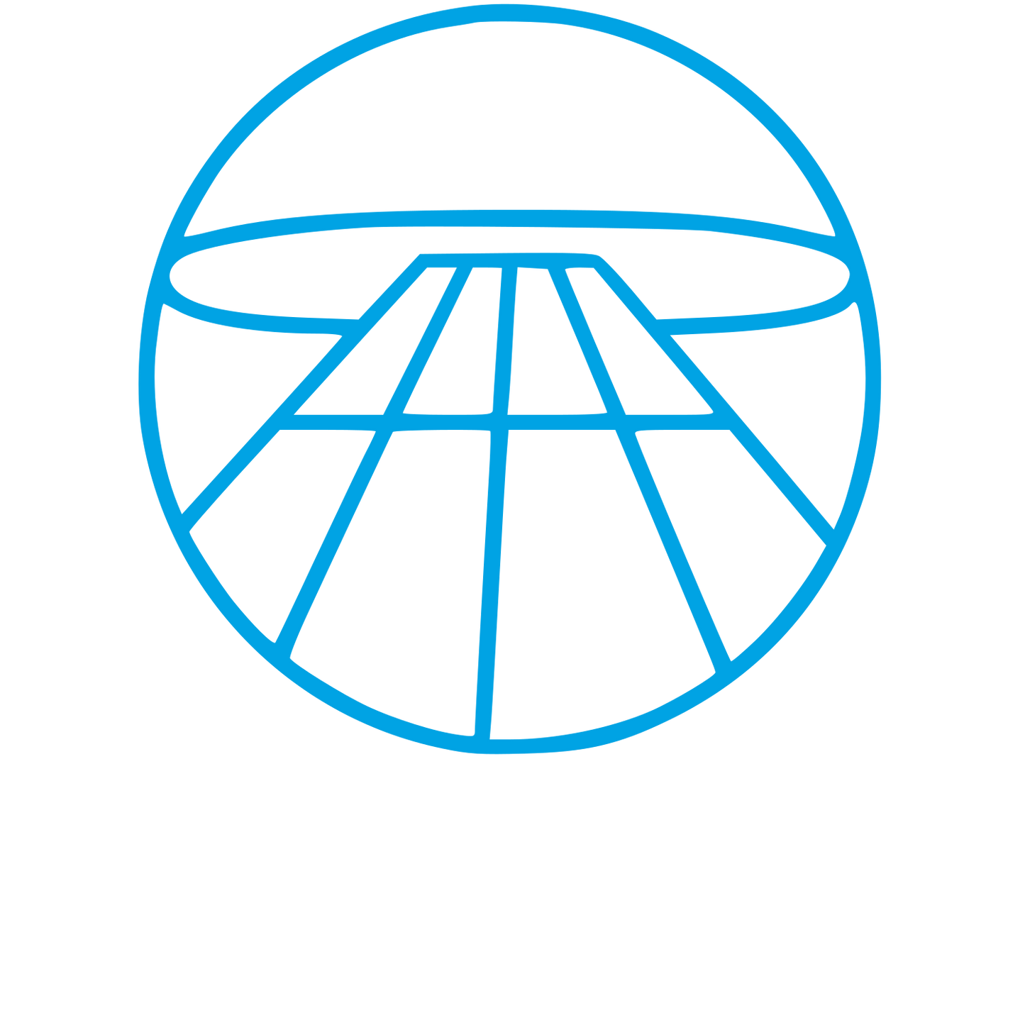 Runway Perspective Circle Logo #00a3e4