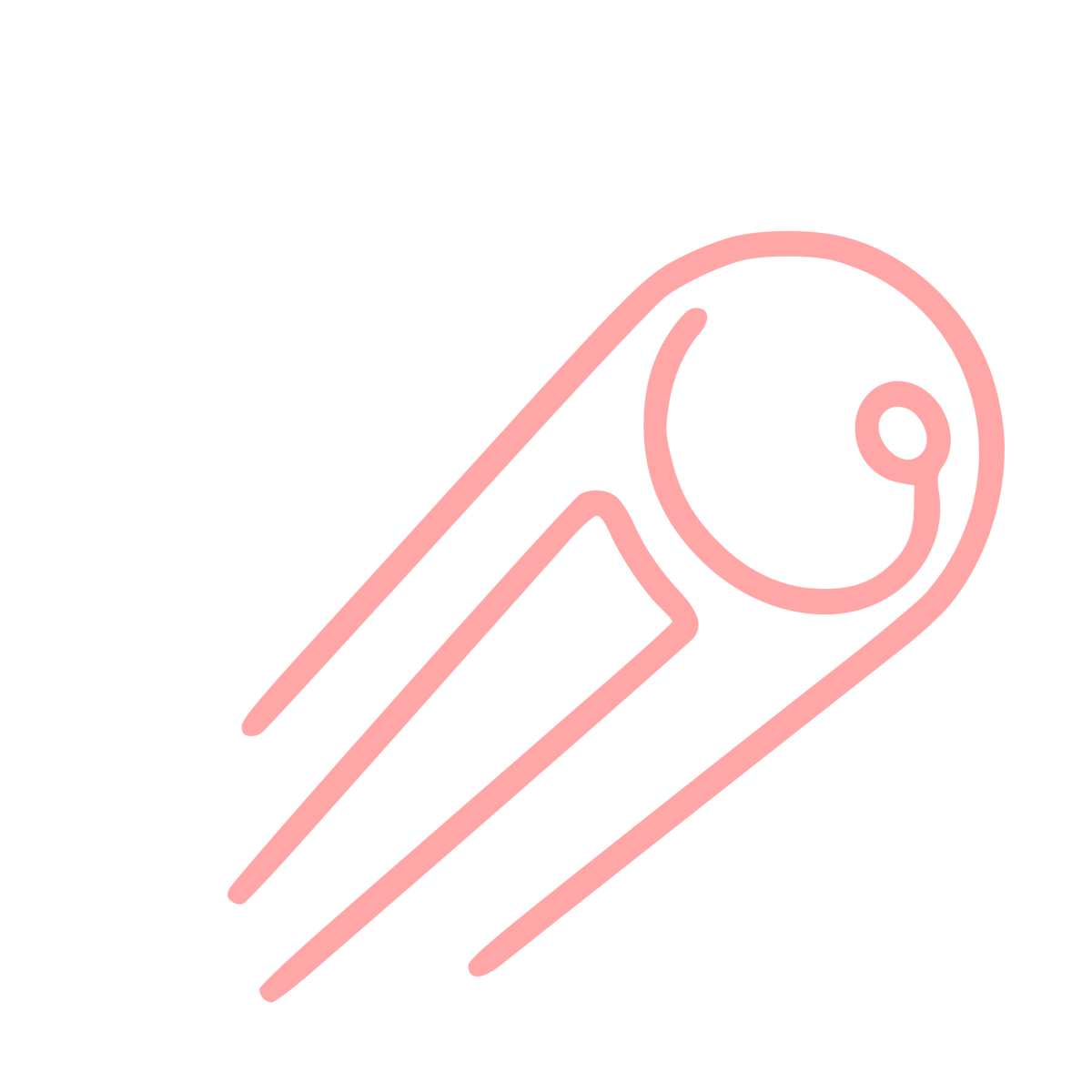 Monoline Sputnik Satellite Logo #ffa6a6