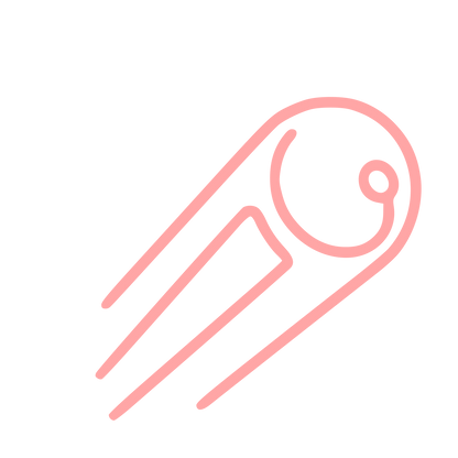 Monoline Sputnik Satellite Logo #ffa6a6