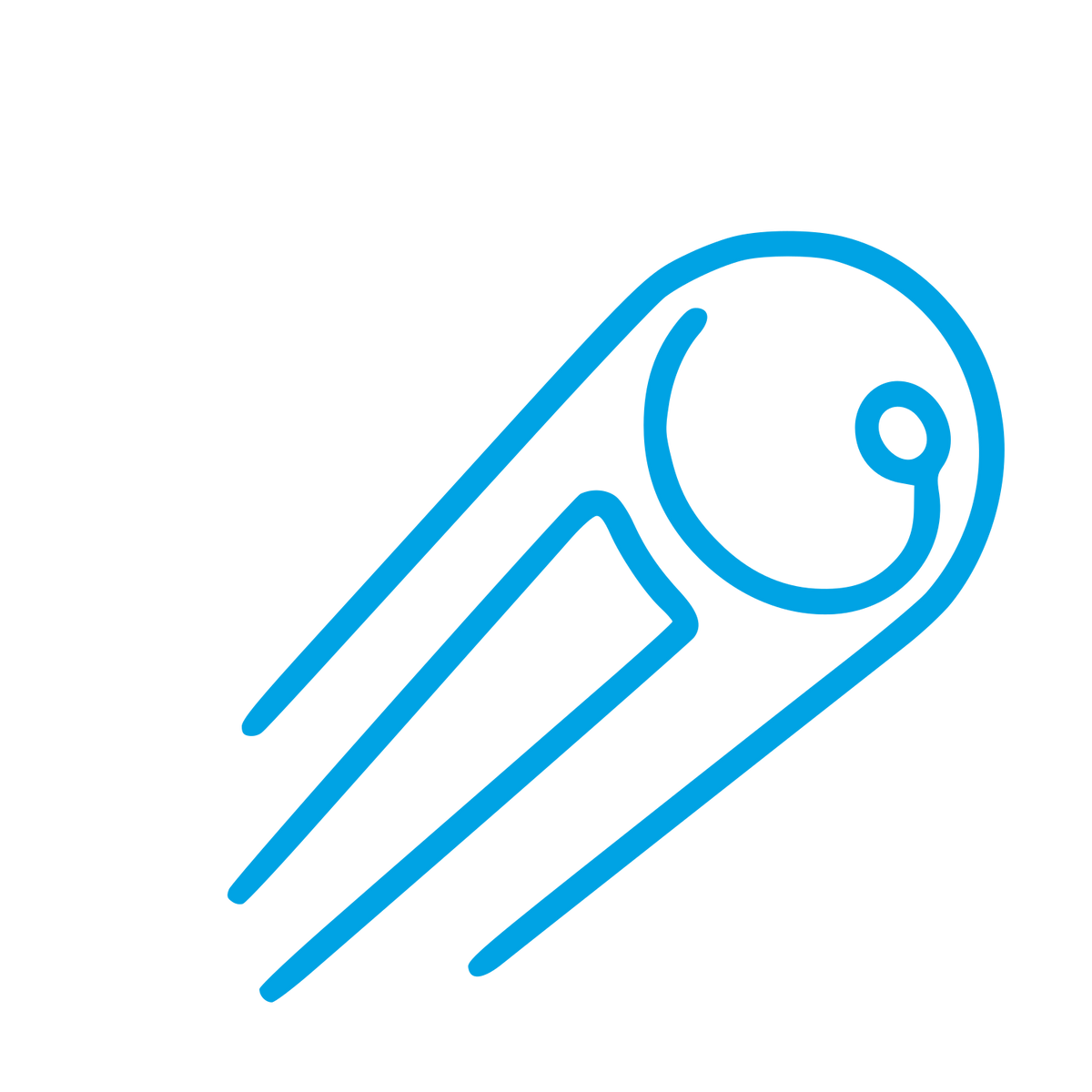 Monoline Sputnik Satellite Logo #00a3e4