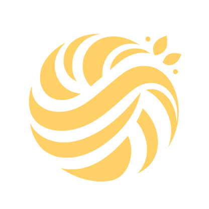 Swirl Nature Leaf Logo #FFD166
