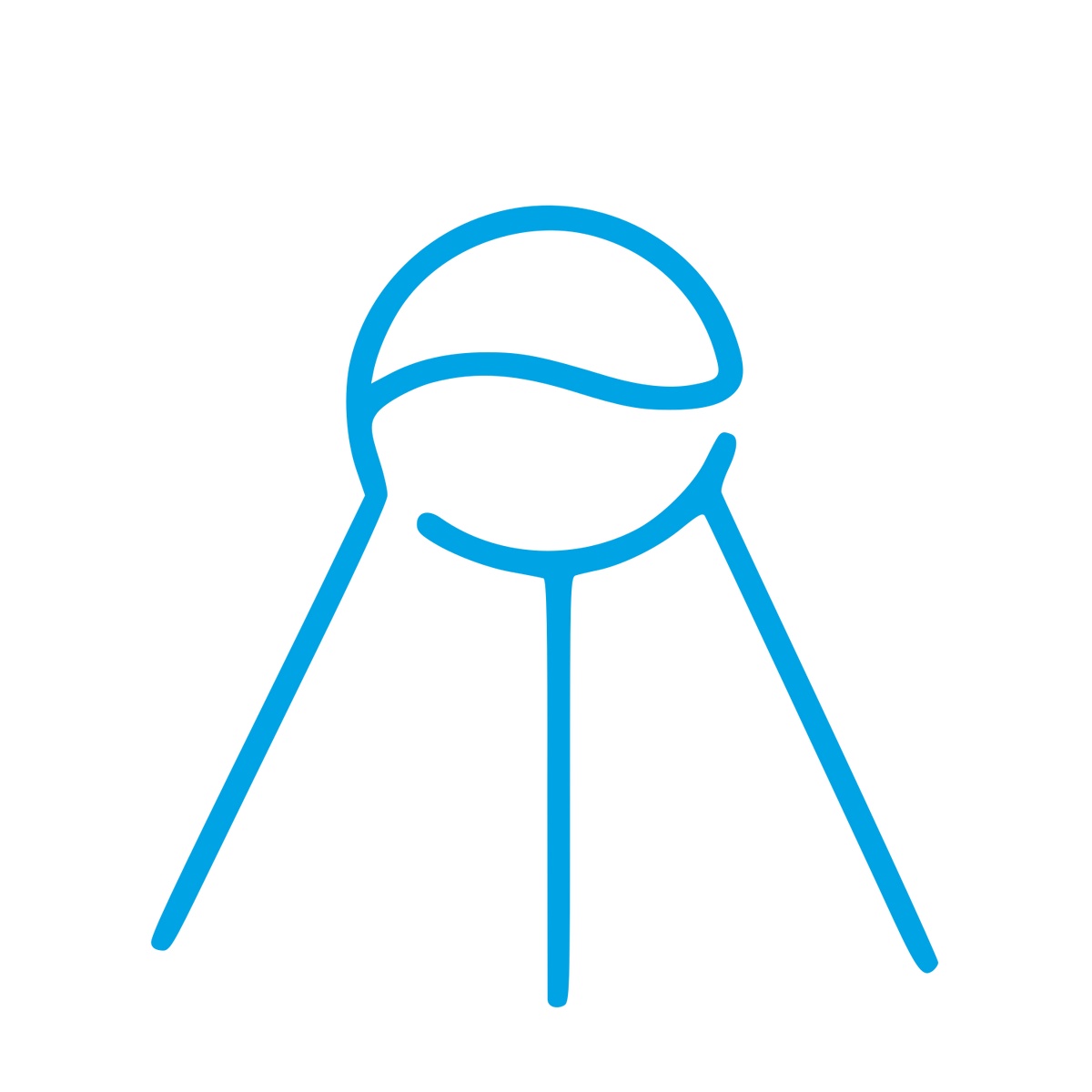 Monoline Sputnik Satellite Logo #00a3e4
