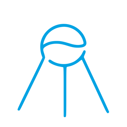 Monoline Sputnik Satellite Logo #00a3e4