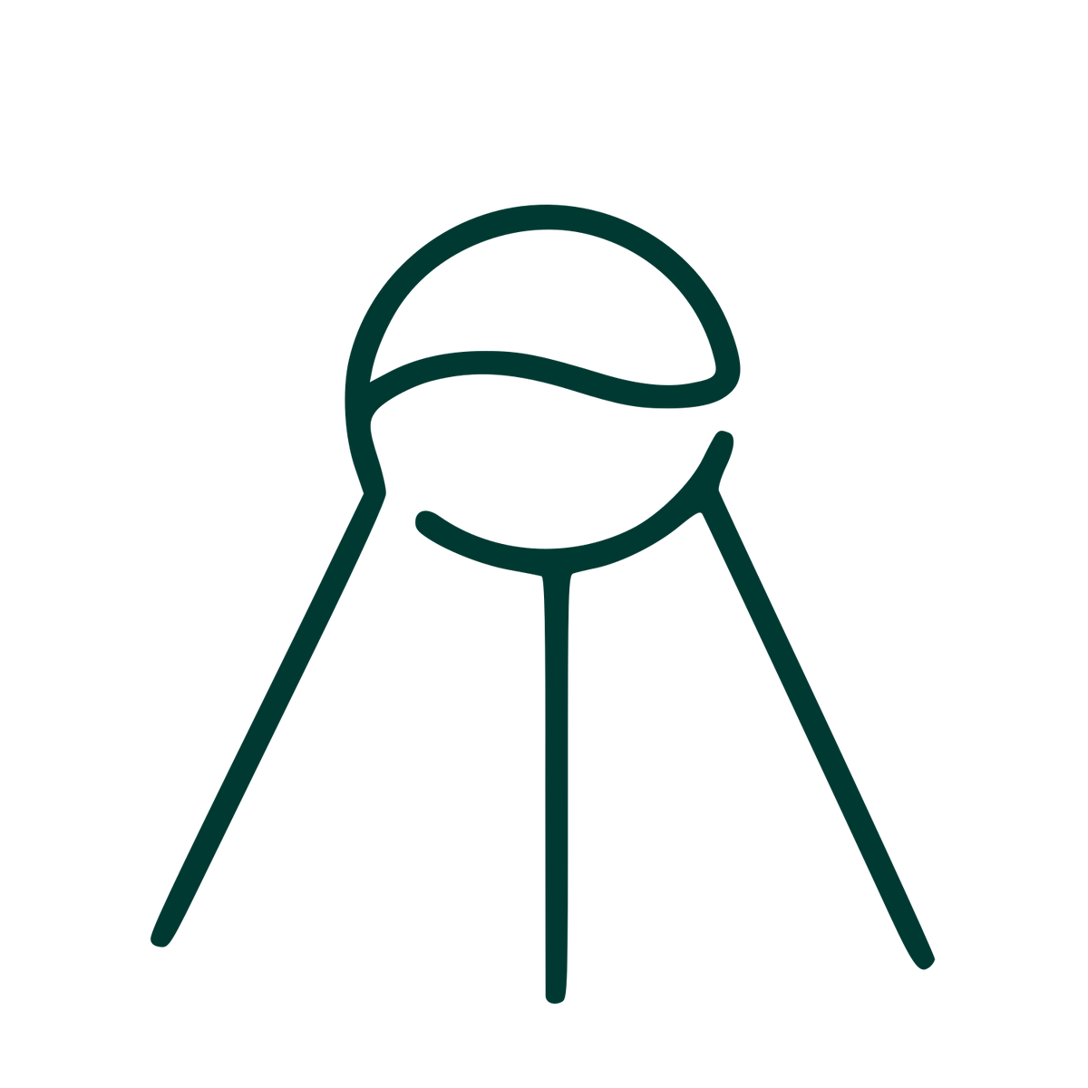 Monoline Sputnik Satellite Logo #003932