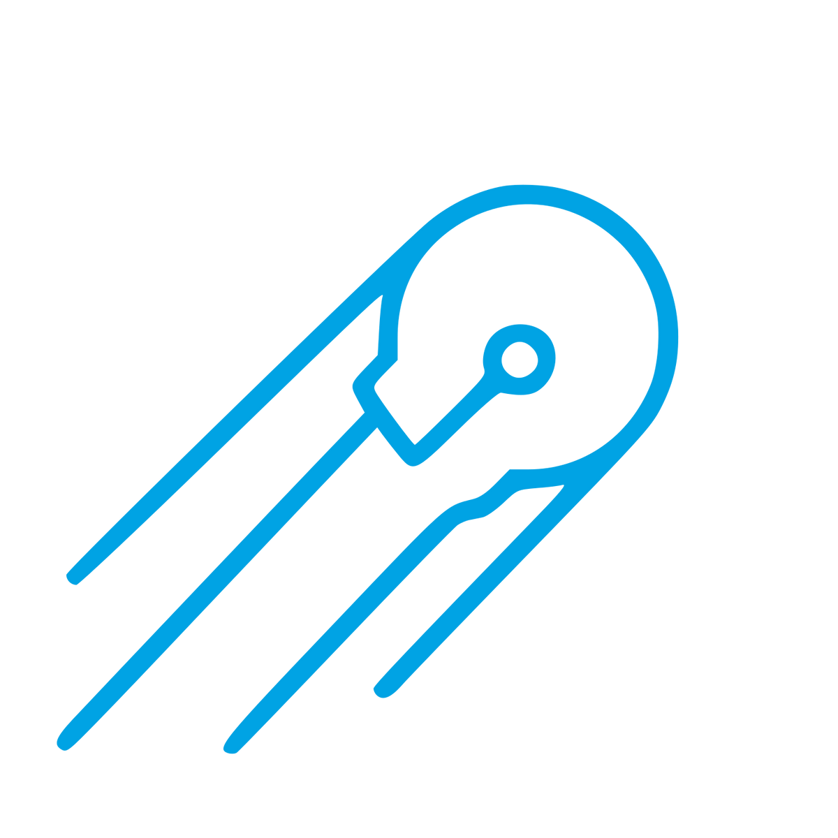 Monoline Sputnik Satellite Logo #00a3e4