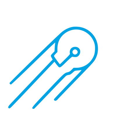 Monoline Sputnik Satellite Logo #00a3e4