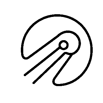 Monoline Sputnik Satellite Logo