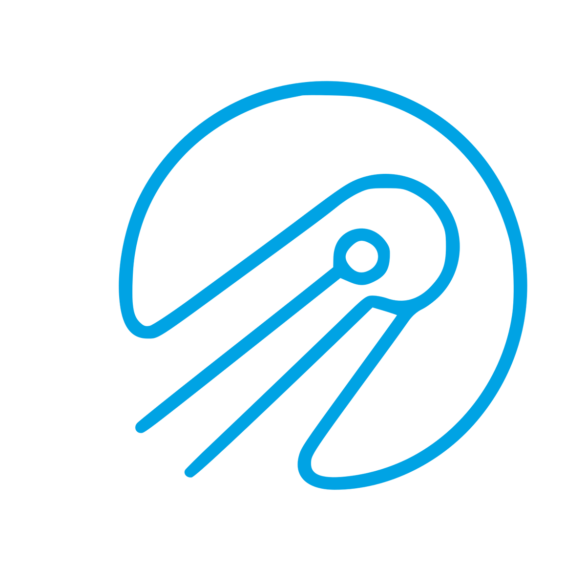 Monoline Sputnik Satellite Logo #00a3e4