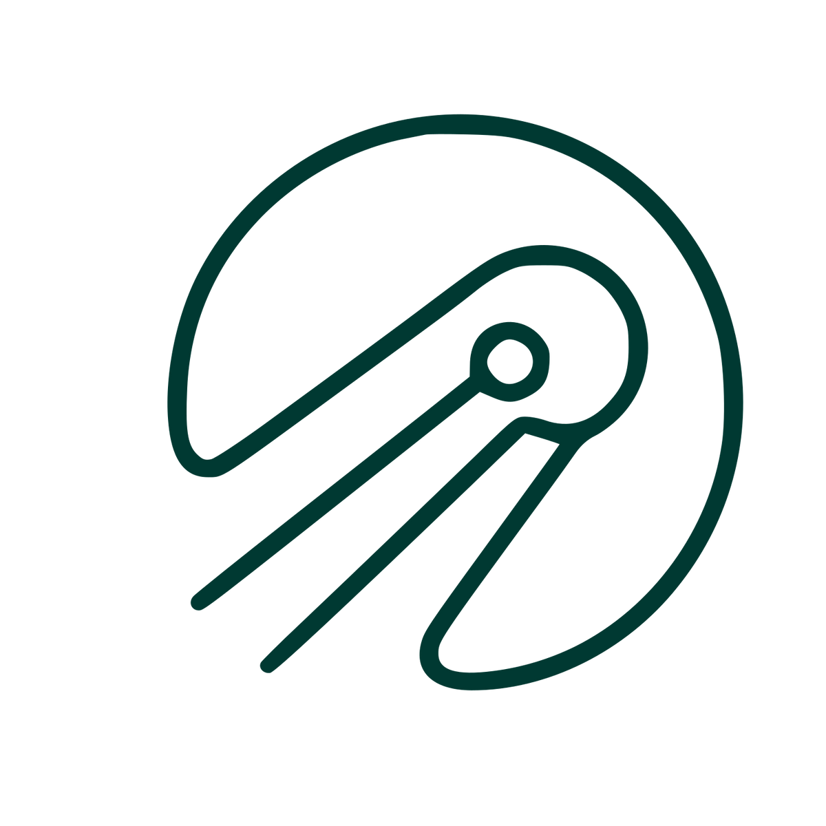 Monoline Sputnik Satellite Logo #003932