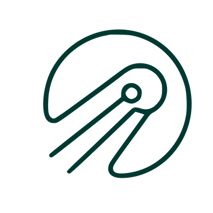 Monoline Sputnik Satellite Logo #003932