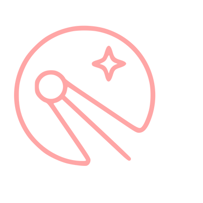 Monoline Sputnik Satellite Logo #ffa6a6