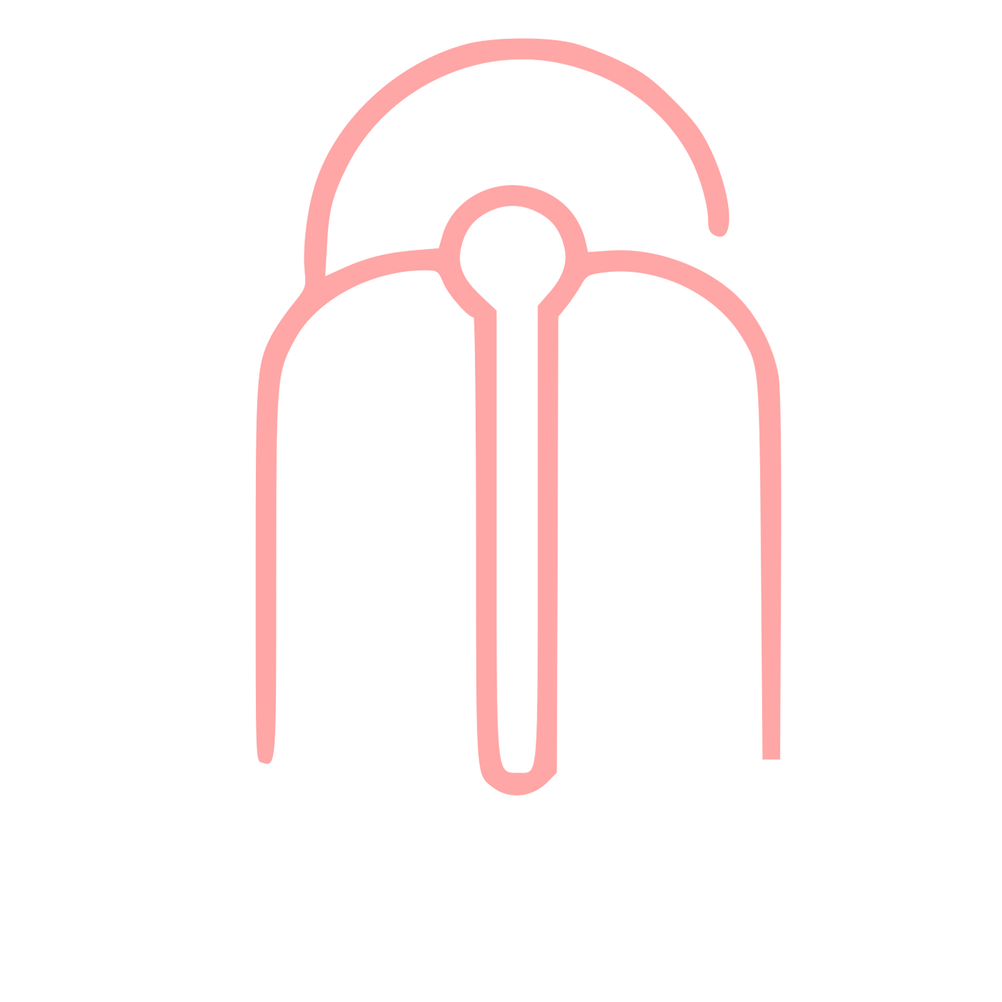 Monoline Antenna Signal Logo #ffa6a6