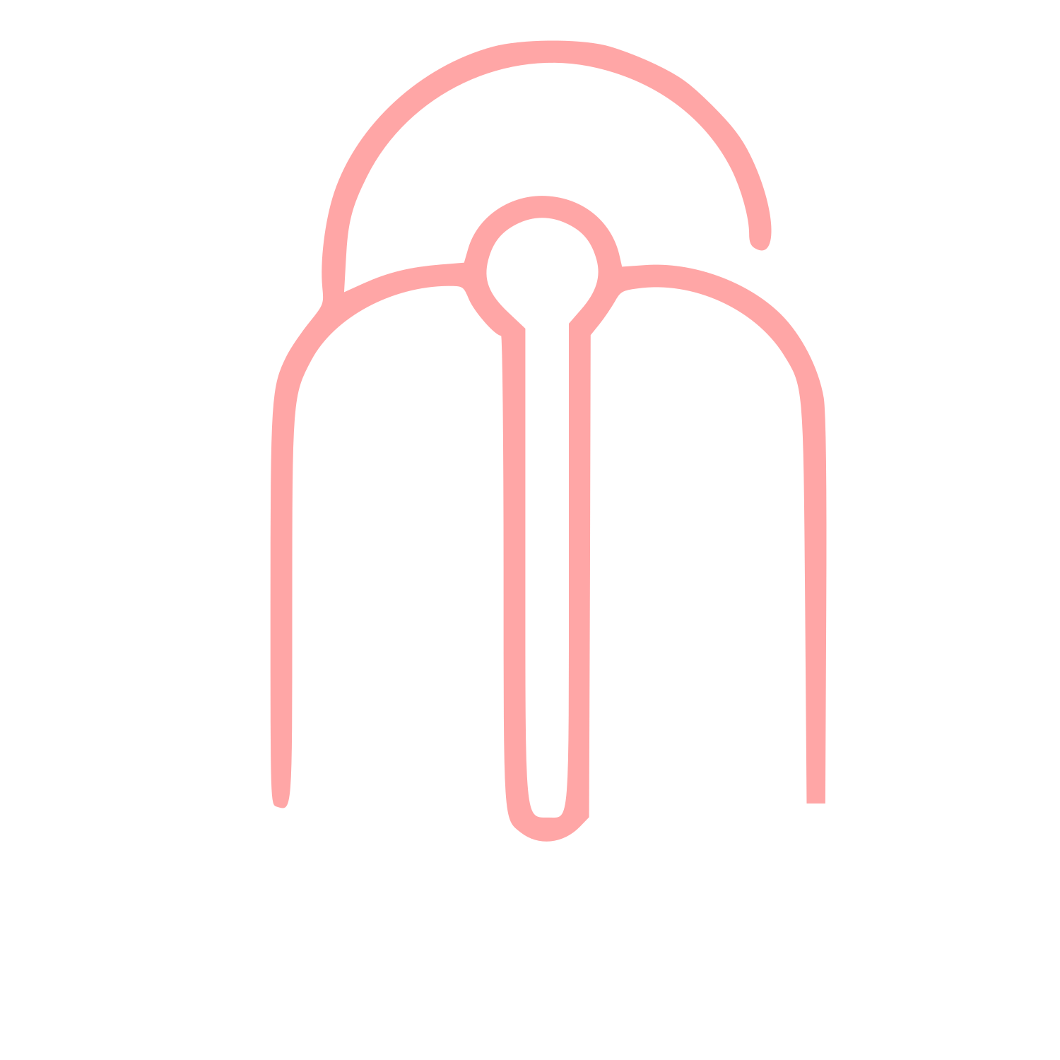 Monoline Antenna Signal Logo #ffa6a6