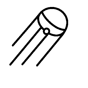 Monoline Sputnik Satellite Logo