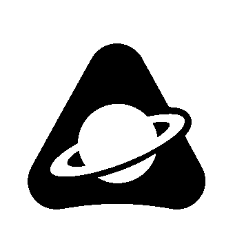 Saturn Planet Triangle Logo