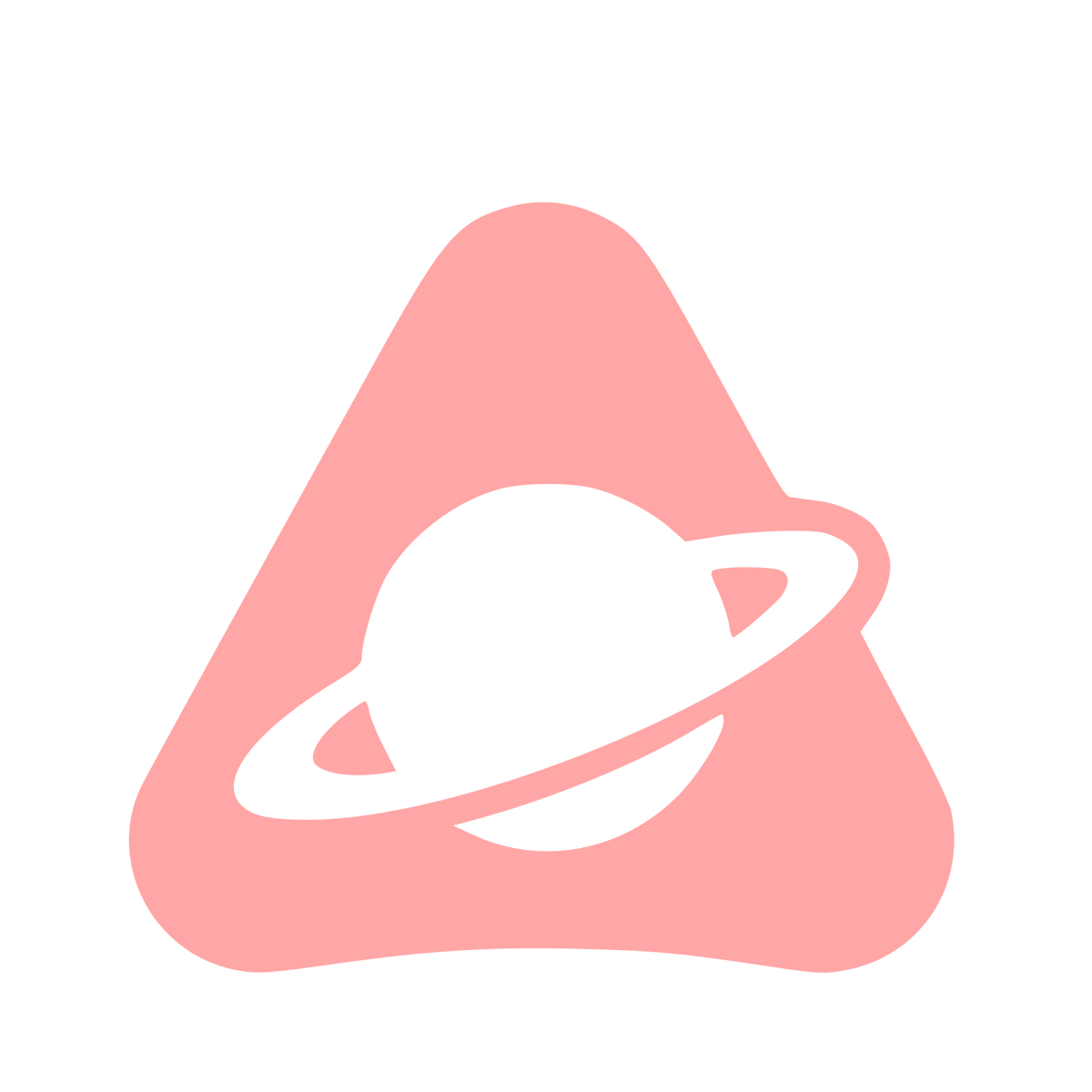 Saturn Planet Triangle Logo #ffa6a6