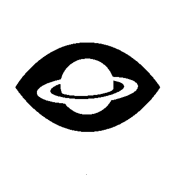 Saturn Eye Negative Space Logo