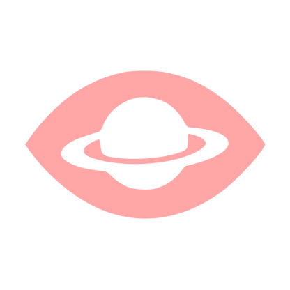 Saturn Eye Negative Space Logo #ffa6a6