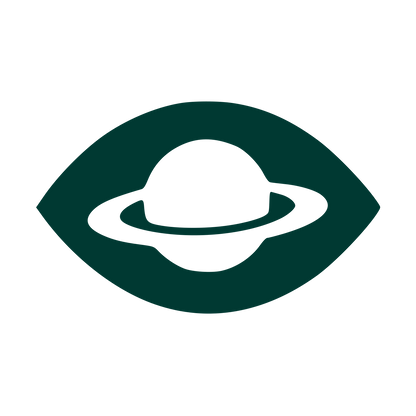 Saturn Eye Negative Space Logo #003932