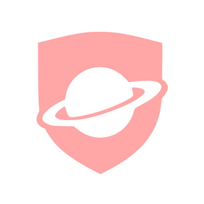 Saturn Shield Logo #ffa6a6