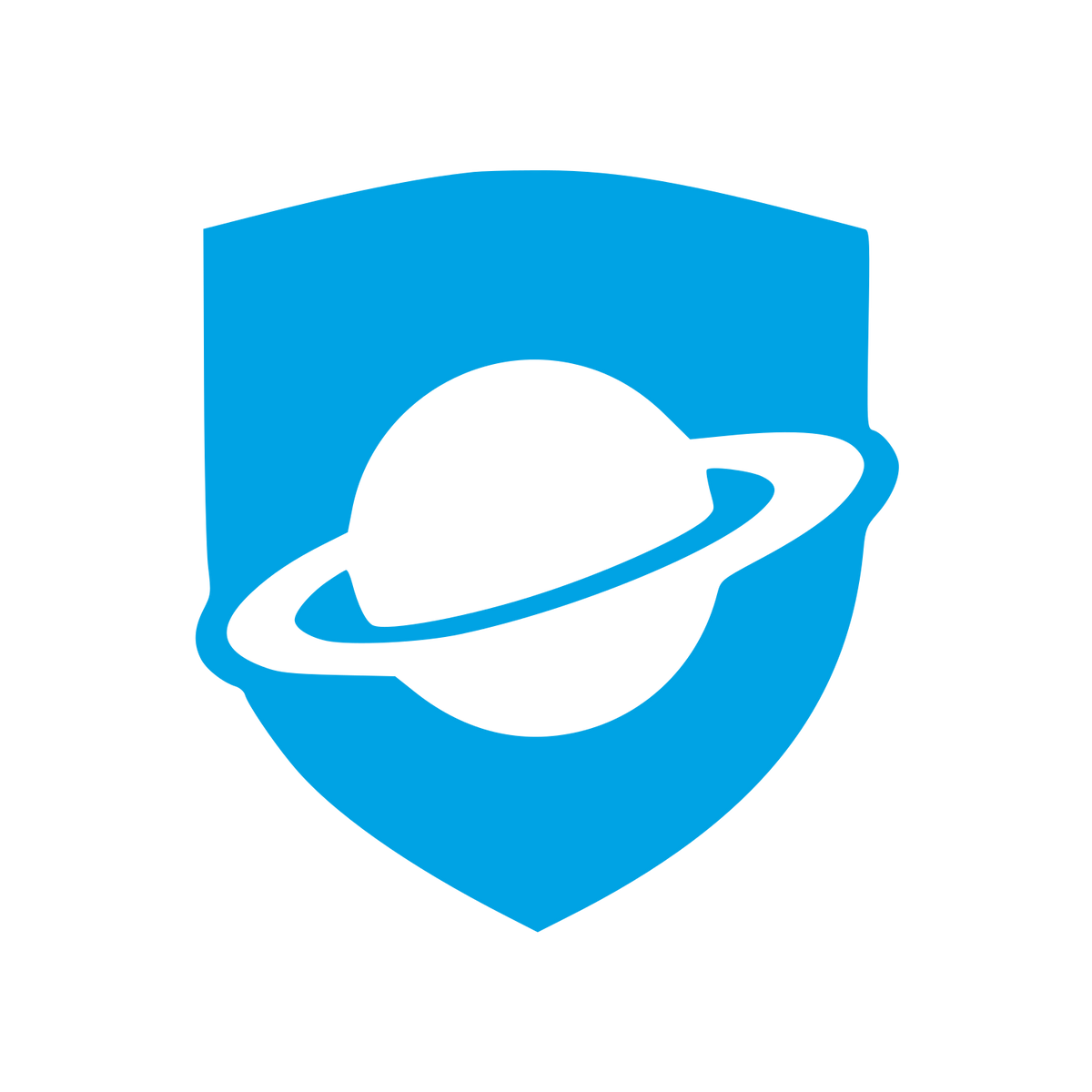 Saturn Shield Logo #00a3e4