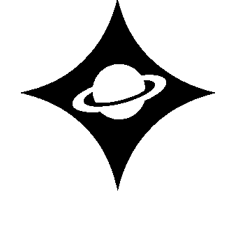 Saturn Star Negative Space Logo