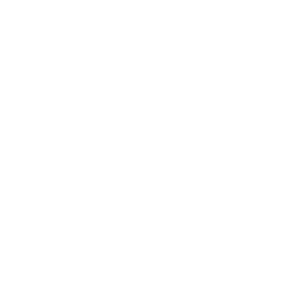 Saturn Star Negative Space Logo #ffffff