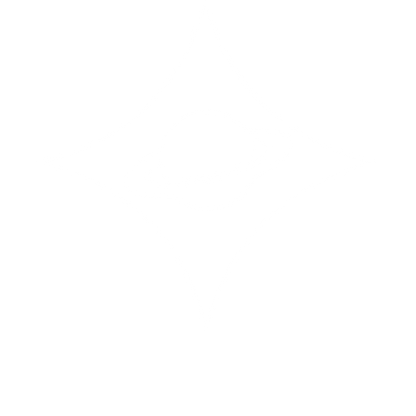 Saturn Star Negative Space Logo #ffffff